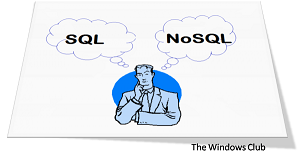 drawing of person choosing SQL vs noSQL