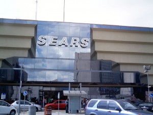 a Sears department store storefront