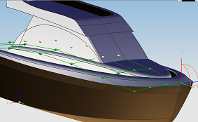 Boat with spline graph