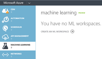 Microsoft machine learning suite ux image