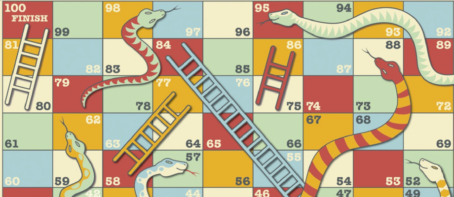 the board game snakes and ladders