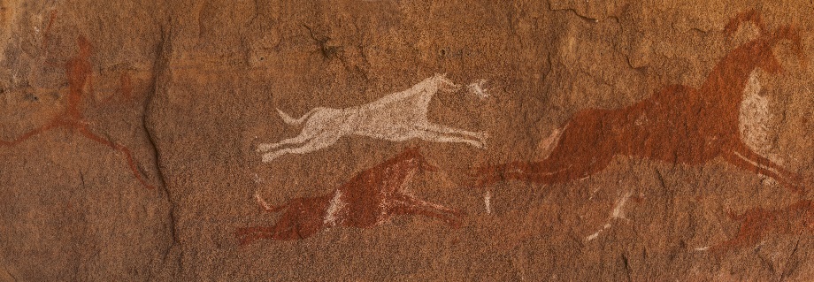 Prehistoric Petroglyph of a hunt, perhaps like trying to finish a side project.