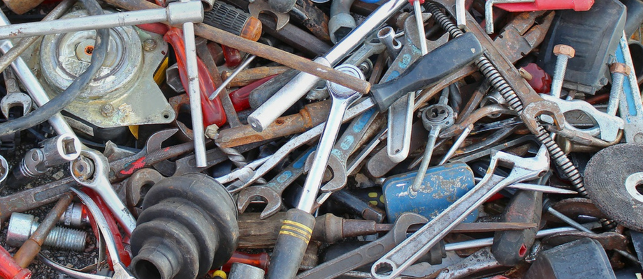 a pile of old tools, a real life example of the problem with using too many SaaS products